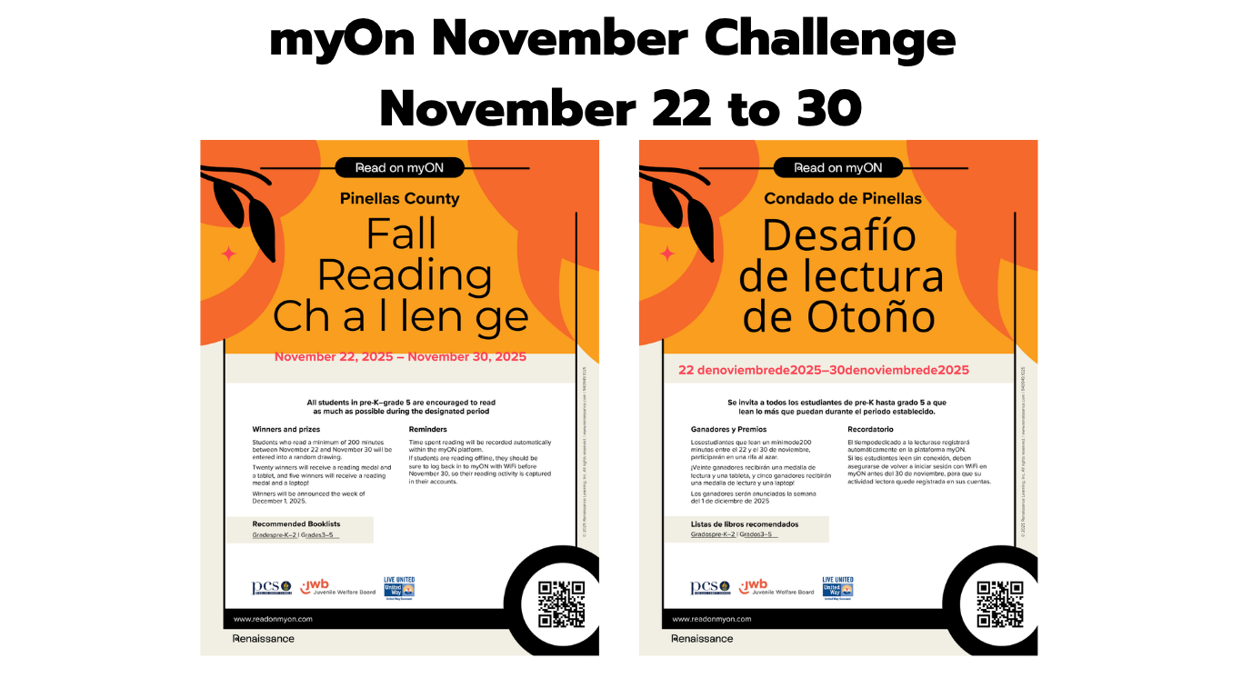  myOn reading challenge November 22 to 30